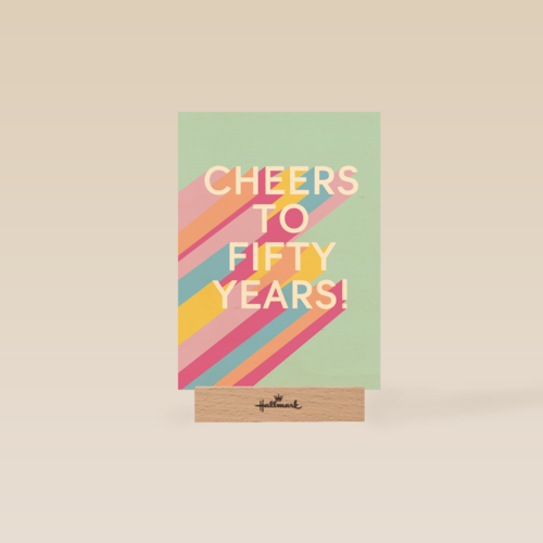 Verjaardagskaart vrouw cheers to fifty years 50