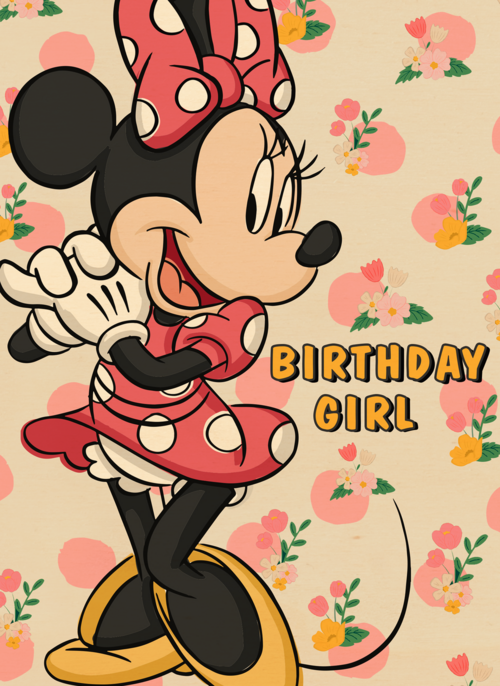 Verjaardagskaart Minnie Mouse Birthday Girl