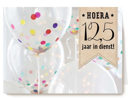 ballonnen hoera 12 5 jaar in dienst