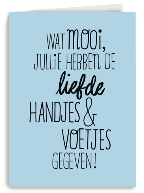 wat mooi jullie hebben de liefde handjes en voetjes gegeven