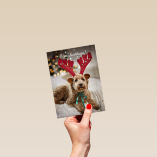 Kerstmis Hond Met Gewei