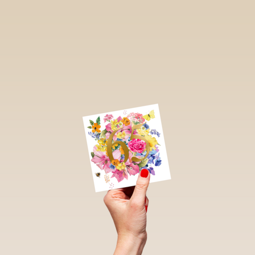 Kaart flowers by Marjolein Bastin 65 jaar