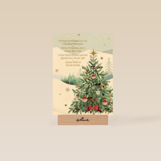 Kerstboom meertalige kerstwens