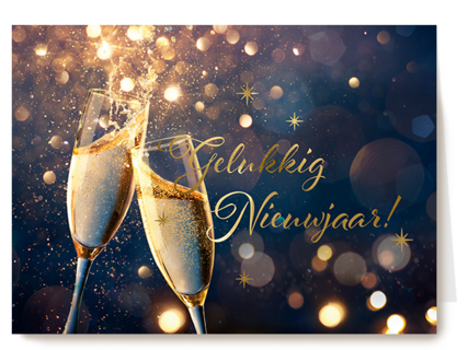 Gelukkig Nieuwjaar Proost Champagne