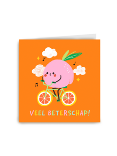 Veel beterschap van Perzik op de fiets