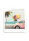 Zomerkaart kever met tros ballonnen Polaroid
