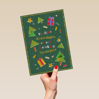 Kinderpostzegels - Kerstboom en cadeaus