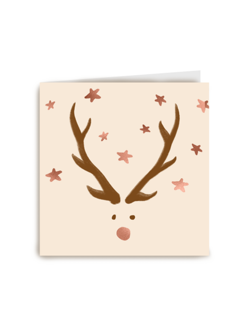 kerstkaart hip rudolph the red nose reindeer