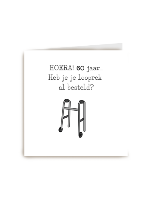 Verjaardagskaart 60 looprek