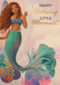 Ariel Little Mermaid kaart Happy Birthday
