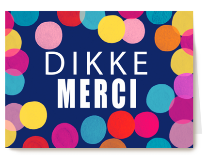 dikke merci met gekleurde confetti