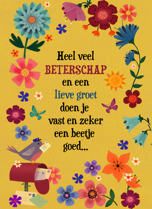 Houten Kaart Beterschapskaarten | Houten Kaart Hallmark | Beterschapskaarten | Veel Beterschap En Een Lieve Groet Kaart