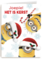 kerst top 10 kaart minions joepie het is kerst