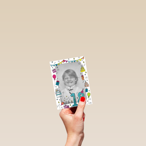 fotokaart 18 jaar geworden