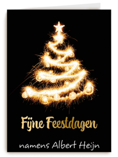 kerstkaart met lichtgevende kerstboom
