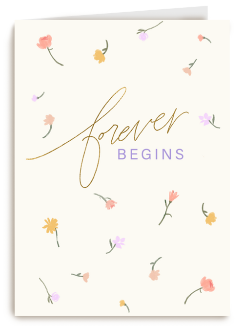forever begins on your wedding day with flowers