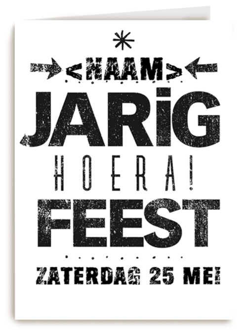jarig hoera feest