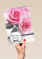 twee roze rozen 60 jaar getrouwd