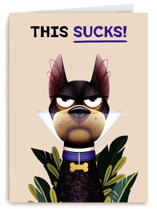 Kaart Hallmark | Moeilijke Momenten | This Sucks Dog Folio