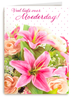 moederdag kaart klassiek veel liefs voor moederdag lelie