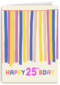 een blije gekleurde 25ste verjaardag