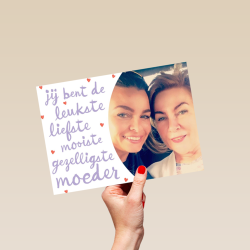 fotokaart moederdag de leukste moeder