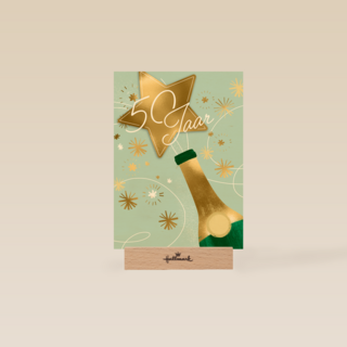 Verjaardagskaart 50 jaar champagne