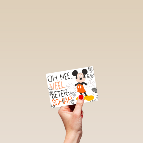Beterschap kaart Mickey Mouse