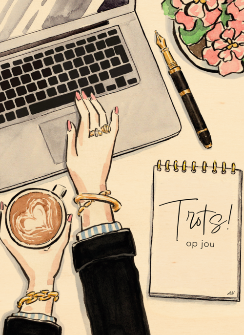 Houten Kaart Nieuwe Zaak Nieuwe Baan Secretaressedag | Houten Kaart Hallmark | Nieuwe Zaak Nieuwe Baan Secretaressedag | Trots Op Jou