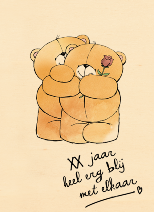 Houten Kaart Huwelijksjubileum | Houten Kaart Hallmark | Huwelijksjubileum | Trouwdagkaart Forever Friends Zoveel Jaar Heel Erg Blij Met