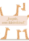 Geboorte felicitatie kleinkind Giraffe design
