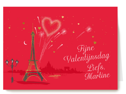 Fijne valentijnsdag Eiffeltoren