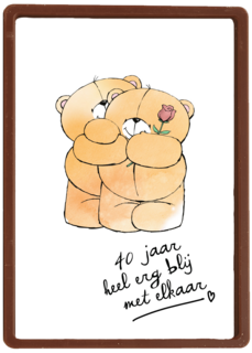 Huwelijkskaart 40 jaar heel blij met elkaar