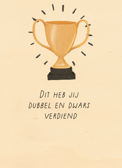 Houten Kaart Felicitatie Diploma | Hallmark | Houten Kaart Hallmark | Felicitatie Diploma | Complimentkaart Dubbel En Dwars Verdiend
