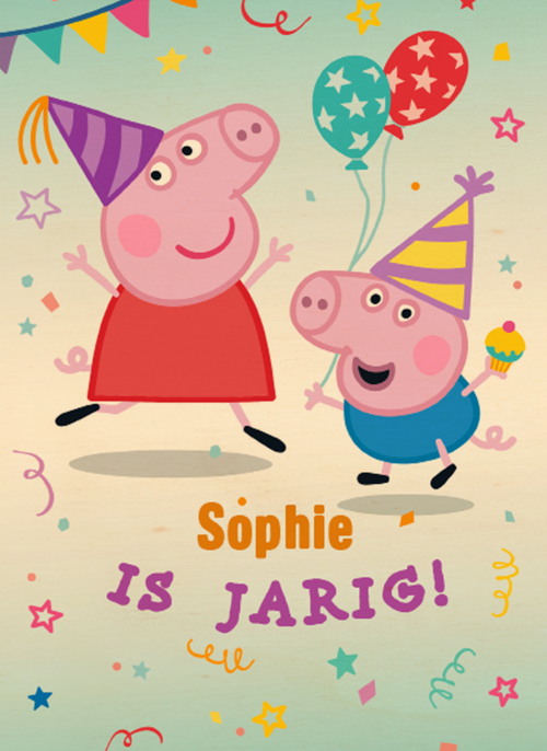 Houten Kaart Verjaardagskaarten | Hallmark | Peppa Pig Is Jarig