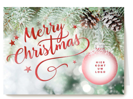 zakelijke kerstkaart met merry christmas