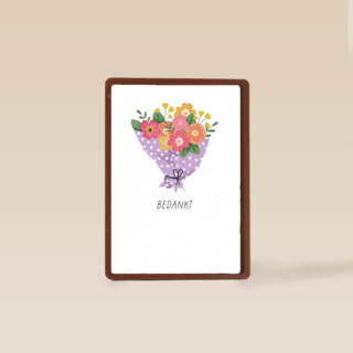 Bedankt kaart algemeen bloemen