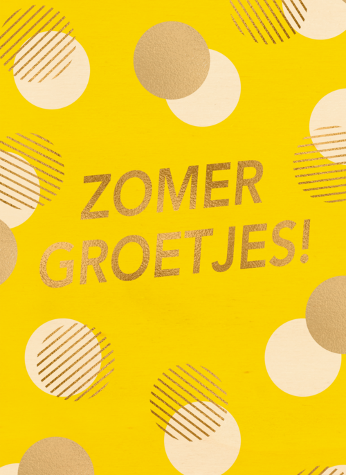 Houten Kaart Groetjes Uit | Houten Kaart Hallmark | Groetjes Uit | Zomer Kaart Klassiek Zomer Groetjes