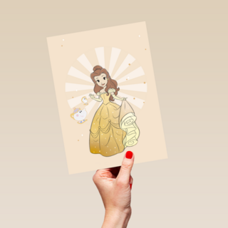 prinses kaart disney blanco belle
