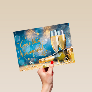 Gelukkig nieuwjaar glazen