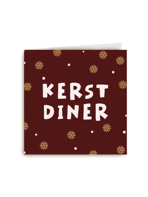 Kerst uitnodiging Kerstdiner modern