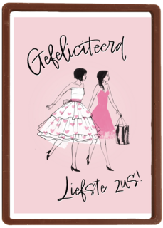 een felicitatiekaart voor een lieve zus