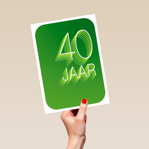 verjaardagskaart 40 jaar groen