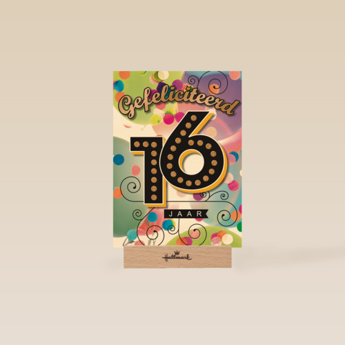 jarig leeftijd 16 zestien gefeliciteerd jaar