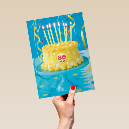 verjaardag leeftijd plus taart cake