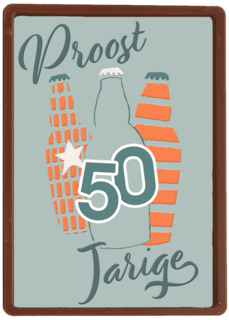 Verjaardagskaart 50 jaar bier proost jarige