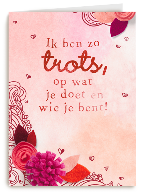 kaart klassiek ik ben zo trots op wie je bent