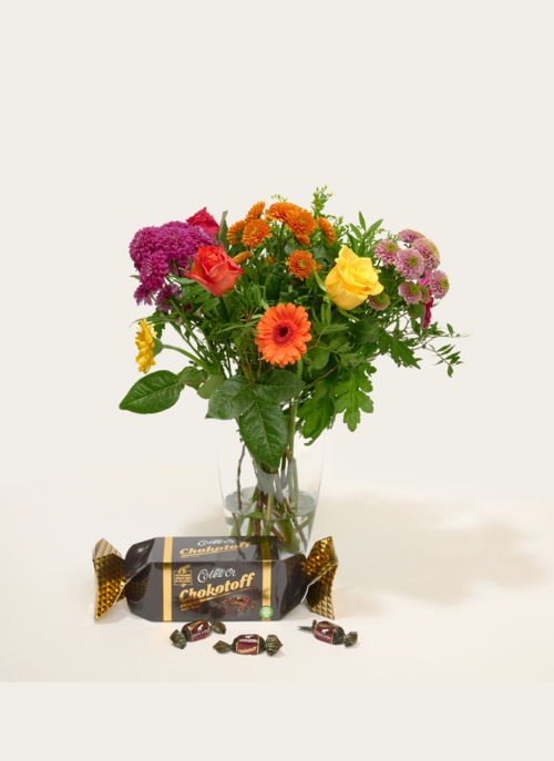 Boeket Bloemen Bonte Sparkel Met Cote Dor Chokotoff | Hallmark Cadeau Bloemen En Planten |