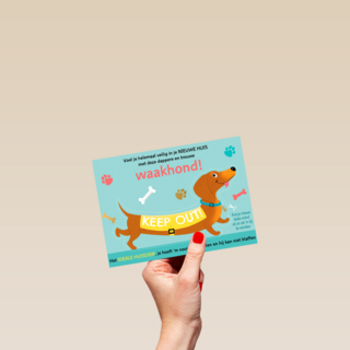 verhuisd kaart waakhond