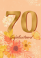 Verjaardagskaart 70 met bloemen